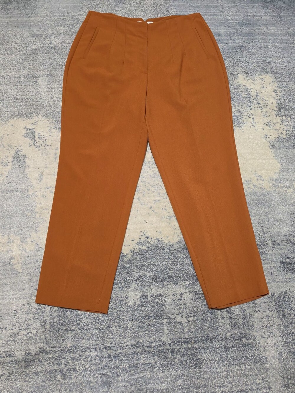 Nine West Rust High-Rise Tapered Trousers Size 14 Color Marron-brown. - Picture 5 of 11